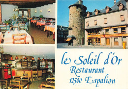Espalion * Restaurant LE SOLEIL D'OR * CP 3 Vues - Espalion