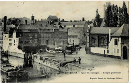Maubeuge Quai De Jemmapes - Temple Protestant Circulée En 1907 - Maubeuge
