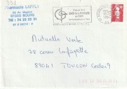 FLAMME  PERMANENTE   / N°  2874    01  BOURG  EN  BRESSE  MAGINOT - Maschinenstempel (Sonstige)