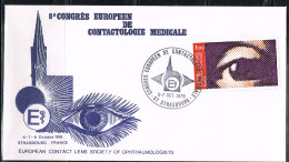 OPT-L51 - FRANCE Cachet Comm. Illustrée Congrès Européen Contactologie Médicale 1978 Strasbourg - Matasellos Conmemorativos