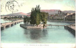 CPA Carte Postale Suisse Genève Et Le Mont Blanc 1906VM80866 - Genève