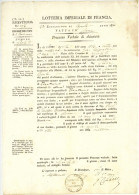 Roma Rome 1814 Lotteria Imperiale Di Francia Lotterie Imperiale De France Spoleto - Historical Documents