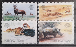 Portugal 1984 Wildlebende Säugetiere Mi 1617/20** - Nuevos