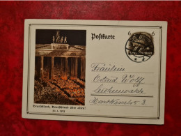 Lettre Allemagne 1934 CARTE ENTIER LUDKENWALDE LUKENWALD DEUTSCHLAND UBER ALLES - Autres & Non Classés