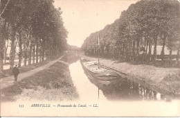 PENICHE - ABBEVILLE (80) Promenade Du Canal - Binnenschepen