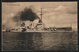 AK SMS Rheinland In Fahrt  - Guerre
