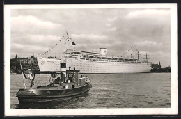 AK Hamburg, KdF-Schiff Robert Ley An Der Überseebrücke  - Steamers