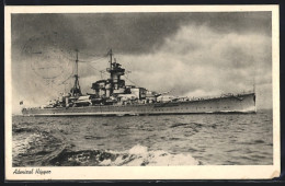 AK Kriegsschiff Admiral Hipper Der Kriegsmarine  - Guerra
