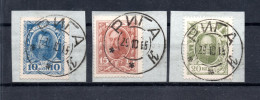 Russland 1915 Satz 107/09 A Notgeld Als Marken Verwendet Gebraucht Auf Briefstucke - Usati