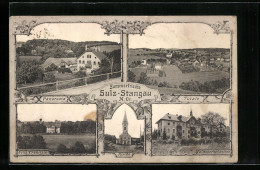 AK Sulz /N. Oe, Stangau, Villa Trebitsch, Wasserheilanstalt, Totalansicht, Panorama  - Other & Unclassified