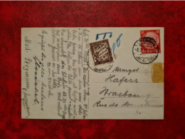 Lettre Allemagne 1935 CARTE LUFTKURORT OTTENHOFFEN POUR STRASBOURG TIMBRE TAXE - Other & Unclassified
