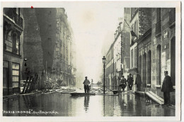 Photo Carte Paris Inondé Rue Traversière - Inondations De 1910