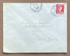 Enveloppe Affranchissement Type Muller Oblitération Peronne Saône Et Loire 1956 - 1921-1960: Modern Tijdperk