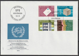 Schweiz: Int. Organisation (UPU) 1999, FDC Blanko Satzbrief Mi. Nr. 10-13, Tätigkeitsbereiche Der UPU, ESoStpl.  BERN - Cartas & Documentos