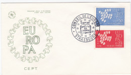 Enveloppe Premier Jour Europa 1961 Strasbourg - 1990-1999