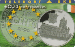 Denmark, P 098, Ecu - Ireland, Flag, Mint Only 1000 Issued, 2 Scans. - Dinamarca