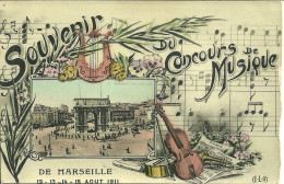 13  MARSEILLE - SOUVENIR DU CONCOURS DE MUSIQUE AOUT 1911 (ref 8056) - Non Classés