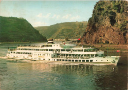 TRANSPORTS - M.S Loreley - Köln Düsseldorfer Rheindampfschiffahrt - Colorisé - Carte Postale - Hausboote