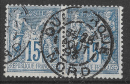 Lot N°69 N°101, Oblitéré Cachet à Date Double DUNKERQUE NORD - 1876-1898 Sage (Type II)