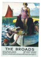 RAIL POSTER UK ON POSTCARD L.N.E.R.  THE BROADS  CARD NO  NOR O16 - Materiale