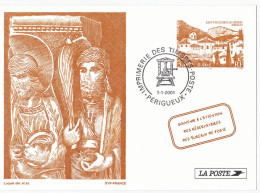 Carte Souvenir Philatélique Du Timbre Saint-Guilhem-le-Désert La Poste 2000 - Documenten Van De Post