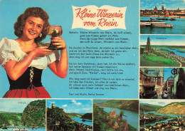 SPECTACLE - Musique - Kleine Winzerin Vom Rhein - Colorisé - Carte Postale - Musique Et Musiciens