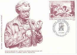 Carte Souvenir Philatélique Du Timbre Jean-Léon Gérôme La Poste 2004 - Postdokumente