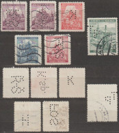 01/ 6 Differend Perfins - Unused Stamps