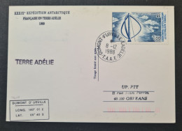 TAAF,  Timbre Numéro 130 Oblitéré De Terre Adélie Le 8/12/1988. - Lettres & Documents