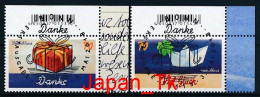GERMANY Mi.Nr. 3386-3387 Grußmarken: Schreibanlässe - ESST Bonn - Eckrand Oben Rechts - Used - Used Stamps