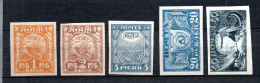 Russia 1921 Old Set Definitives Stamps (Michel 151/55) Nice MLH - Ongebruikt