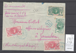 Senegal - Lettre Dakar Recommandée Pour Goumbou - Yvert 33 Et 34 - Faidherbe - 1911 - Briefe U. Dokumente
