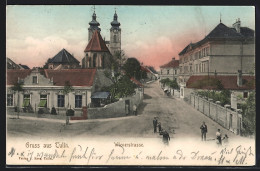 AK Tulln, Wienerstrasse Mit Kirche  - Other & Unclassified