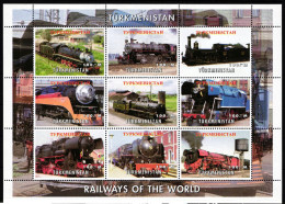Turkmenistan Block Lokomotive Postfrisch #NP198 - Turkmenistan