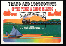 Turks- Und Caicosinseln Block 42 Postfrisch #NP200 - Treni