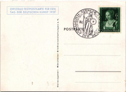 Deutsches Reich 700 Auf Postkarte Tag Der Deutschen Kunst #NL456 - Otros & Sin Clasificación