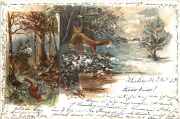 Fuchs Jagd - Litho - Hunting
