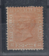 Italy Vittorio Emanuele II 20 Cent Orange Mi#28 1877 MH * - Neufs