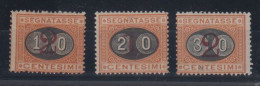 Italy Porto Stamps 10,20 & 30 Centesimi 1890/91 MH * - Autres & Non Classés