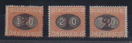 Italy Porto Stamps 10,20 & 30 Centesimi 1890/91 MH * - Other & Unclassified