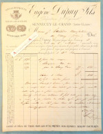 ● Eugène DUPUY Fils Sennecey Le Grand Facture 1883 - Vins De Bourgogne Mâcon Beaujolais - Verney Isère - Saône Et Loire - 1800 – 1899