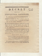 DECRET DE LA CONVENTION NATIONALE : Procès Criminels - Décrets & Lois