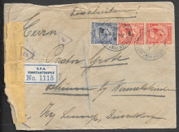 British Levant Turkey Constantinople Registered Cover Mailed To Germany 1920 Censor. British Post - Storia Postale
