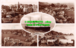 R513725 Greetings From Guernsey. St. Peter Port. R. A. Postcard. RP. Multi View - Mundo