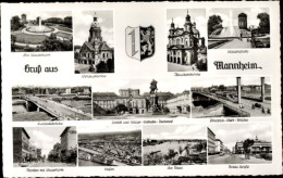 CPA Mannheim, Wasserturm, Schloss, Christuskirche, Jesuitenkirche, Kurpfalzbrücke, Hafen, Planken - Sonstige & Ohne Zuordnung