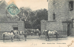 CPA 91 Essonne > Athis Mons GRANDE RUE FERME D'Athis - Chevaux - Athis Mons