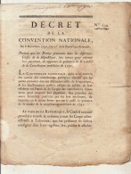 DECRET DE LA CONVENTION NATIONALE : Caisses De La République Contribution Mobiliaire - Decrees & Laws