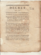 DECRET DE LA CONVENTION NATIONALE : Caisses De La République Contribution Mobiliaire - Décrets & Lois