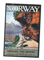 RAIL POSTER  ON POSTCARD NORWEGIAN STATE RAILWAYS   CARD NO  RAIL  972 - Zubehör