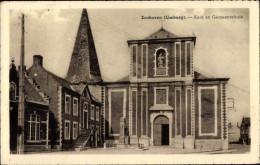 CPA Zonhoven Flandern Limburg, Kirche Und Rathaus - Other & Unclassified